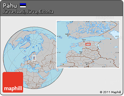 Gray Location Map of Pähu