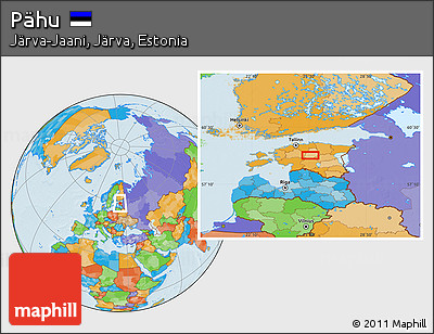 Political Location Map of Pähu