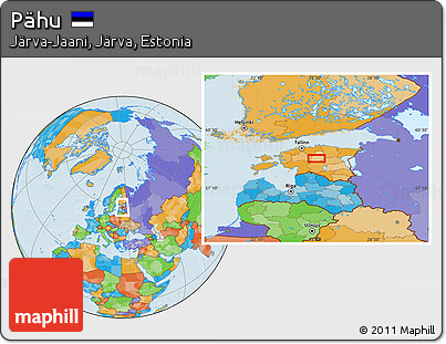 Political Location Map of Pähu