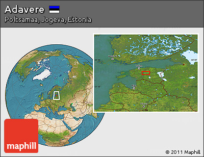 Satellite Location Map of Adavere