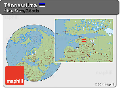 Savanna Style Location Map of Tännassilma