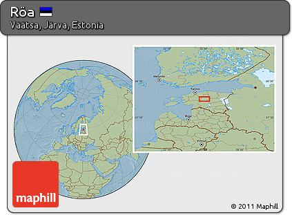 Savanna Style Location Map of Röa, hill shading