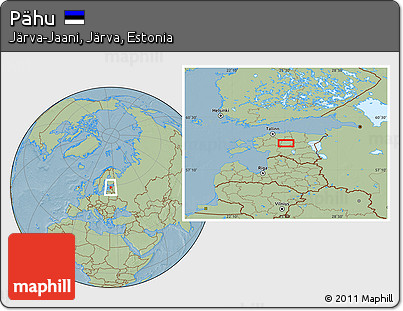 Savanna Style Location Map of Pähu, hill shading