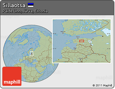Savanna Style Location Map of Sillaotsa, hill shading