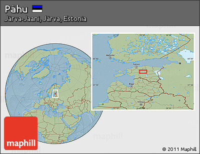Savanna Style Location Map of Pähu, hill shading