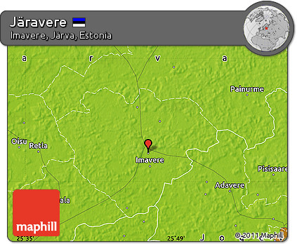 Physical Map of Järavere