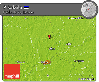 Physical Map of Pikaküla