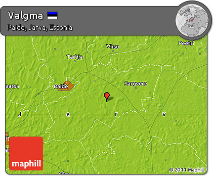 Physical Map of Valgma