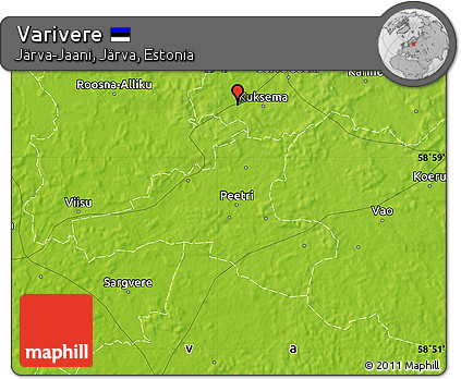 Physical Map of Varivere