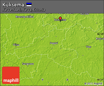 Physical Map of Kuksema