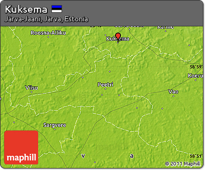 Physical Map of Kuksema