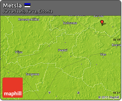 Physical Map of Metsla