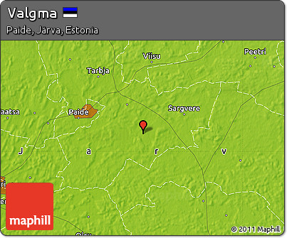 Physical Map of Valgma