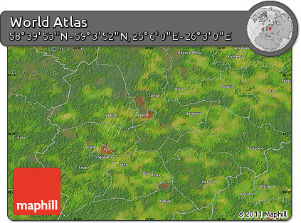 Satellite Map of the Area around 58° 51' 53" N, 25° 34' 30" E