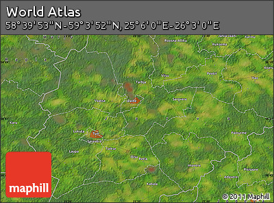 Satellite Map of the Area around 58° 51' 53" N, 25° 34' 30" E
