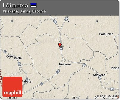 Shaded Relief Map of Lõimetsa