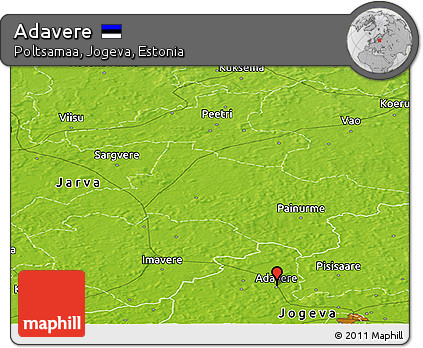 Physical Panoramic Map of Adavere