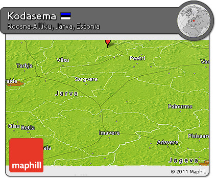 Physical Panoramic Map of Kodasema