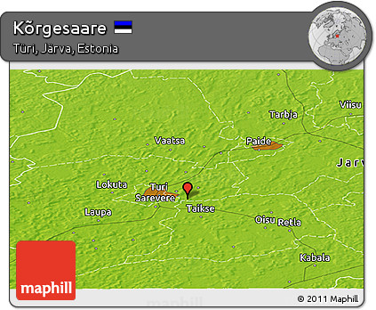 Physical Panoramic Map of Kõrgesaare