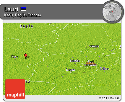 Physical Panoramic Map of Lauri