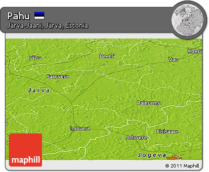 Physical Panoramic Map of Pähu