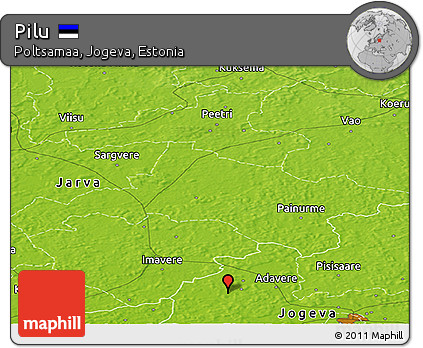 Physical Panoramic Map of Pilu