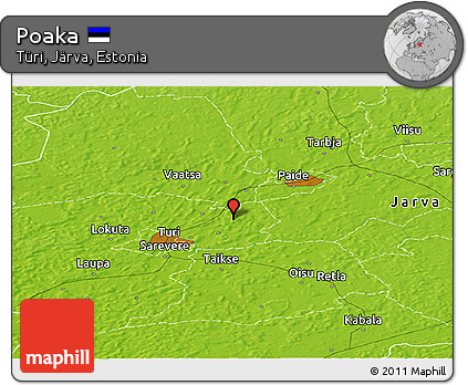 Physical Panoramic Map of Poaka