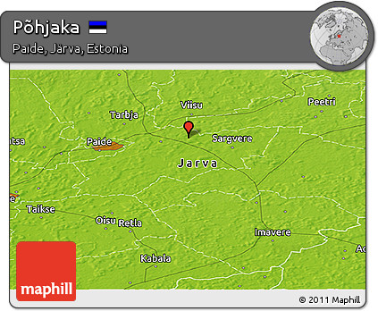 Physical Panoramic Map of Põhjaka
