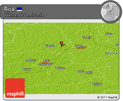 Physical Panoramic Map of Röa