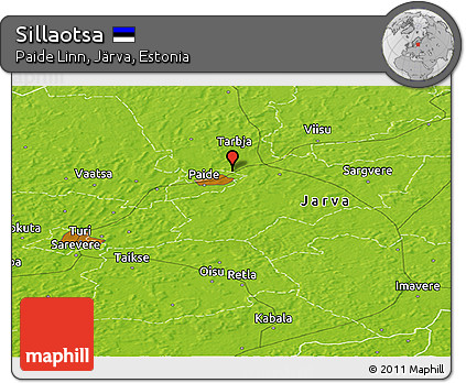 Physical Panoramic Map of Sillaotsa