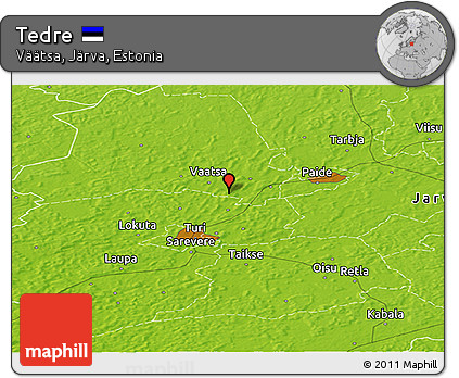 Physical Panoramic Map of Tedre