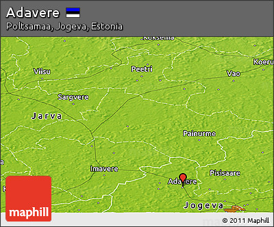 Physical Panoramic Map of Adavere