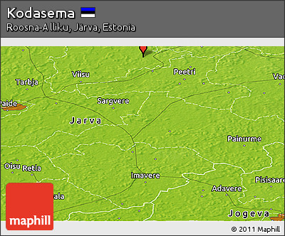 Physical Panoramic Map of Kodasema