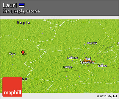 Physical Panoramic Map of Lauri
