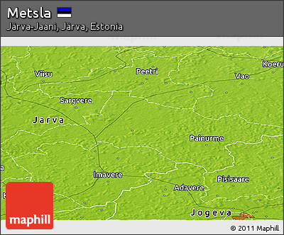Physical Panoramic Map of Metsla