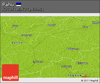 Physical Panoramic Map of Pähu