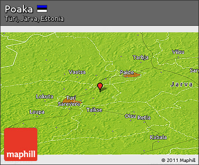 Physical Panoramic Map of Poaka