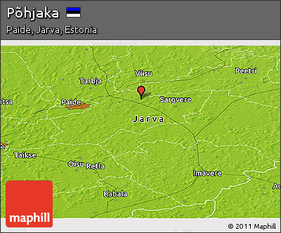 Physical Panoramic Map of Põhjaka