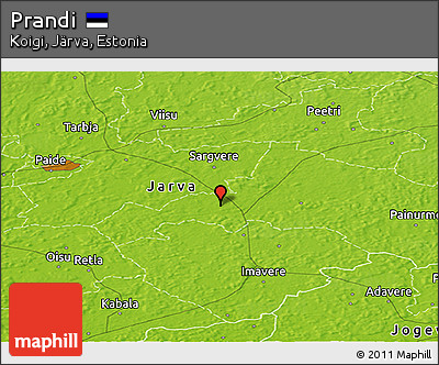Physical Panoramic Map of Prandi