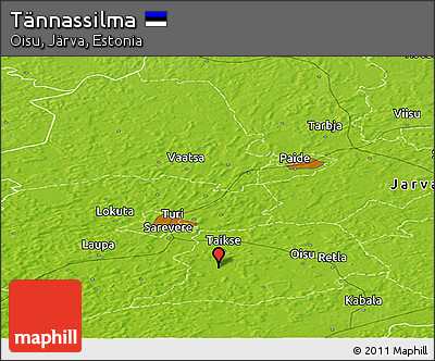 Physical Panoramic Map of Tännassilma