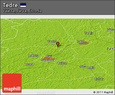 Physical Panoramic Map of Tedre