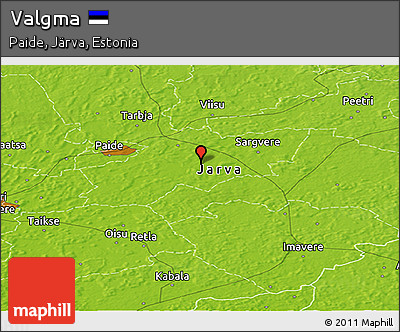 Physical Panoramic Map of Valgma