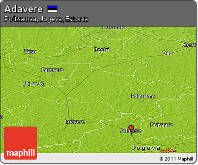 Physical Panoramic Map of Adavere