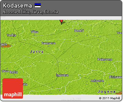 Physical Panoramic Map of Kodasema