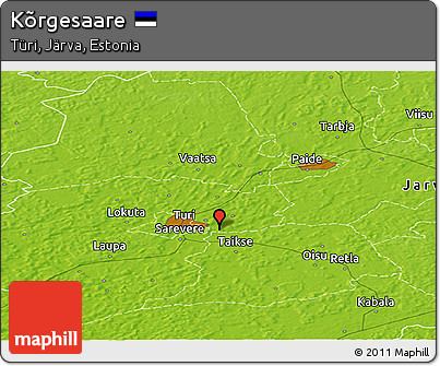 Physical Panoramic Map of Kõrgesaare