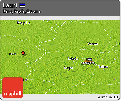 Physical Panoramic Map of Lauri