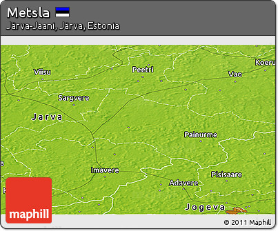 Physical Panoramic Map of Metsla