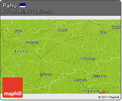 Physical Panoramic Map of Pähu