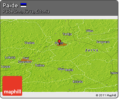 Physical Panoramic Map of Paide