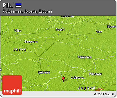 Physical Panoramic Map of Pilu